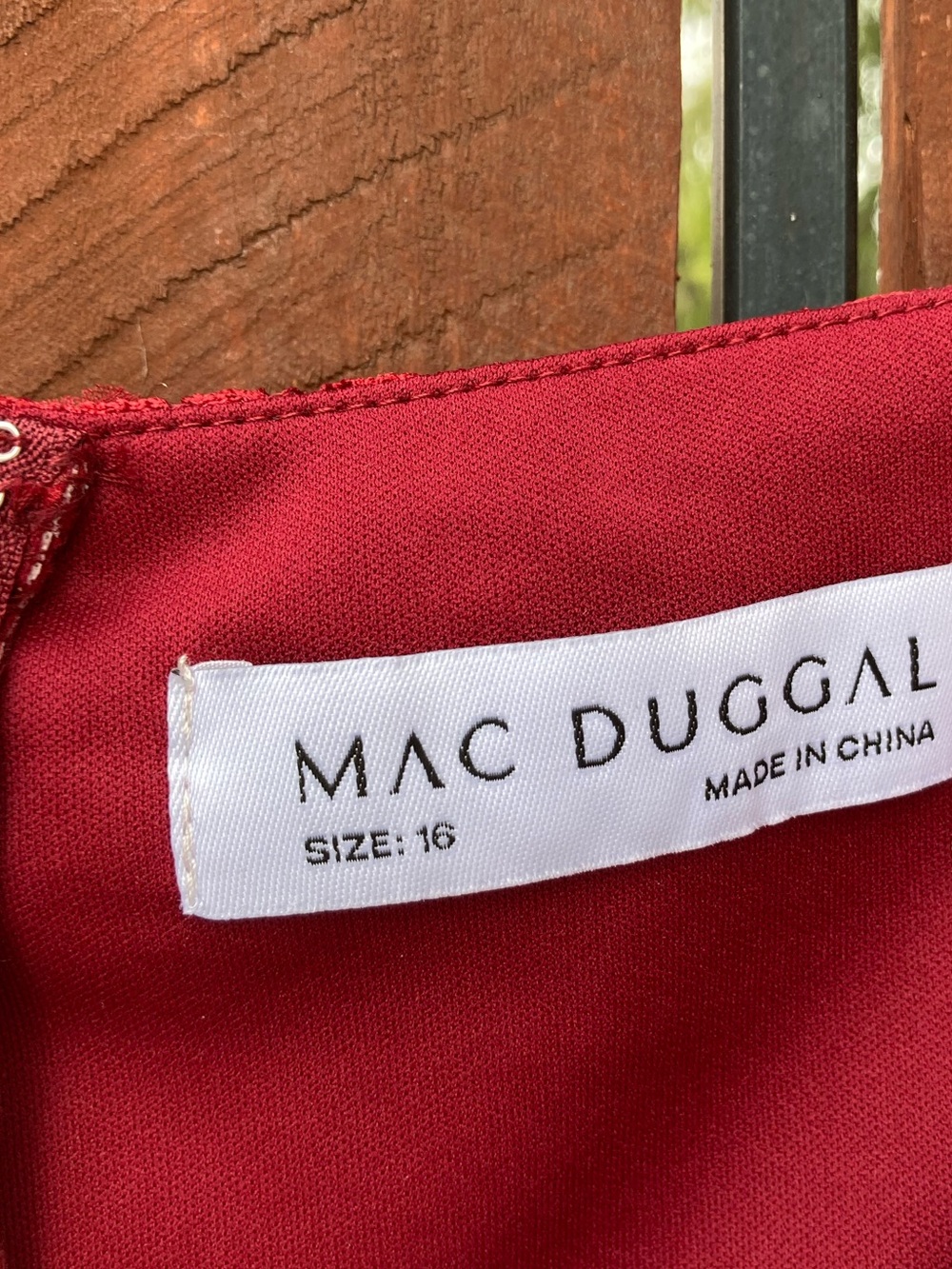 Mac Duggal 67710 Floral Applique Ruffled Tiered V Neck Gown Size 16 NWT - Picture 9 of 12